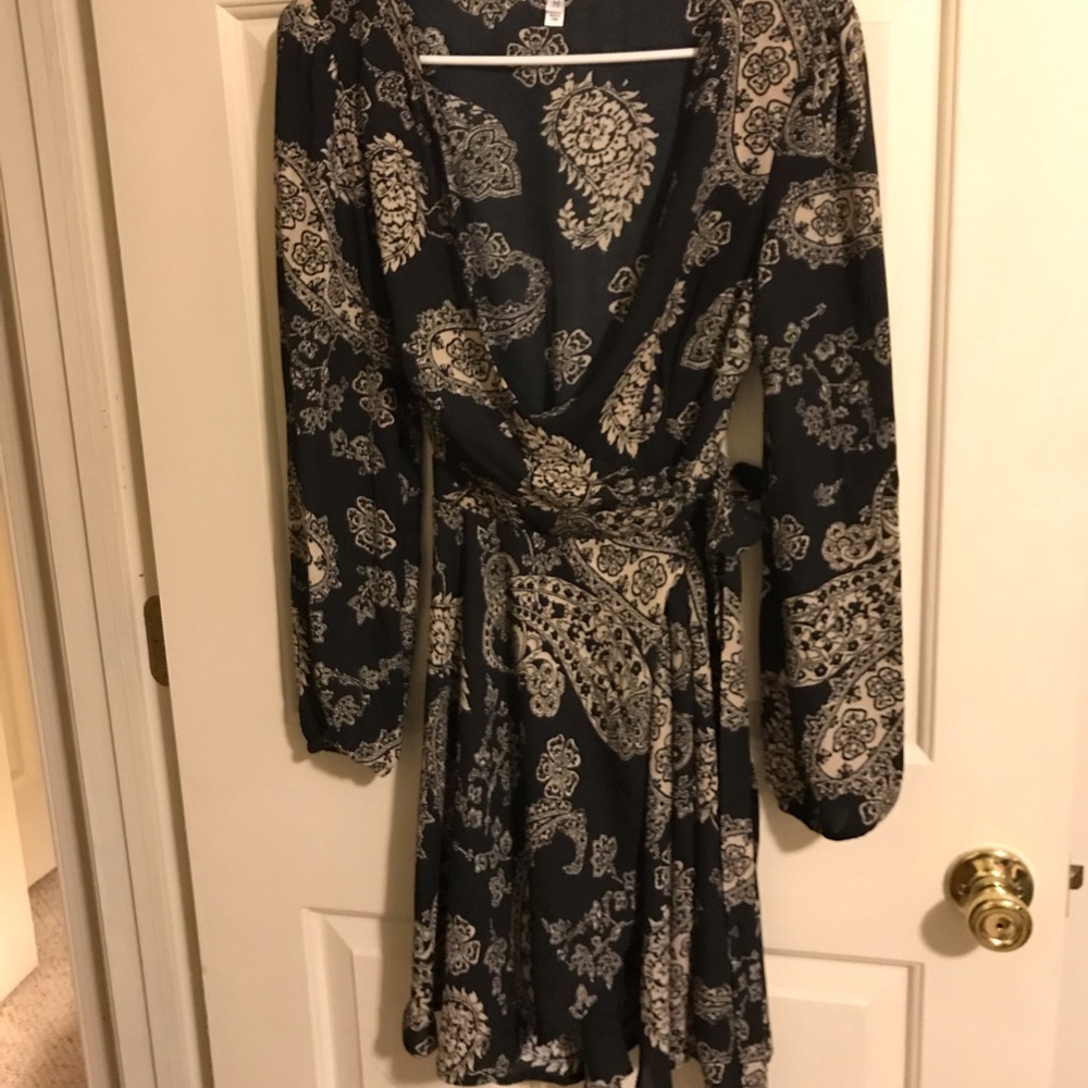 Black wrap dress